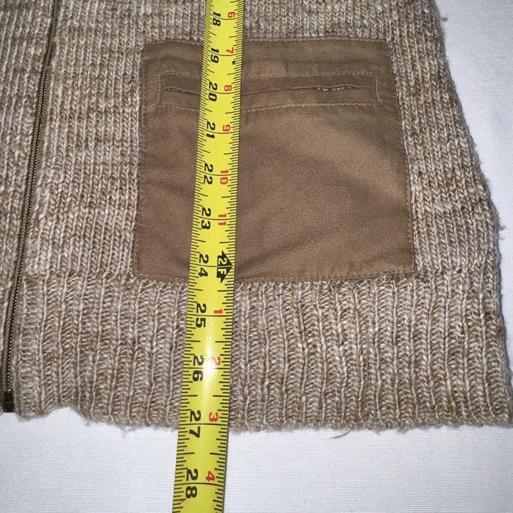 Gap Women's Cardigan Sweater Size S Alpaca Wool Blend Long Sleeve Zip-Up Brown - Picture 7 of 10